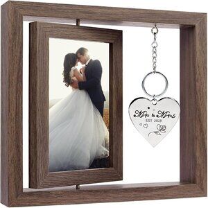 NIB/NWOT Rotating Floating Mr and Mrs Picture Frame